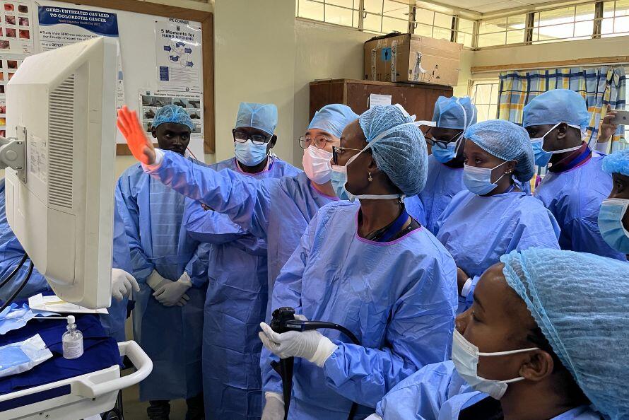 内視鏡医育成プログラムの様子